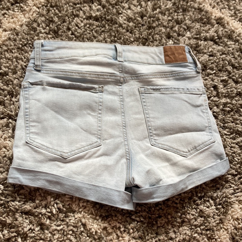 Aero High Rise Midi Jean Shorts - Picture 2 of 3